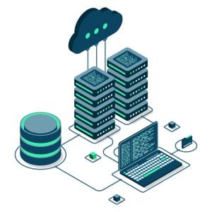 Fiber Switch Comparison: N9K-C93180YC-FX vs N9K-C9180YC-EX vs N9K-C93180YC-FX3 31 Cloud technology computing concept. Modern cloud technology. Data center isometric concept. Isometric cloud technology with datacenter. Web hosting concept. Vector illustration 1